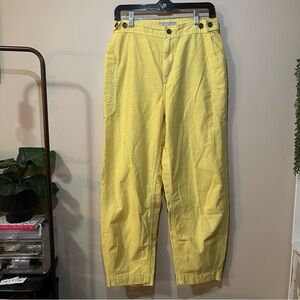 Everlane Yellow Casual Relaxed Fit Back To School Cargo Jogger Pants Size 6